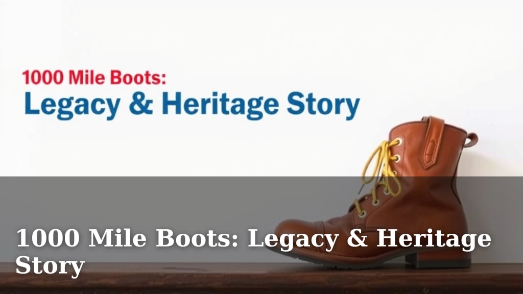 1000 Mile Boots: Legacy & Heritage Story
