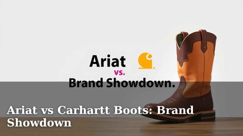 Ariat vs Carhartt Boots: Brand Showdown