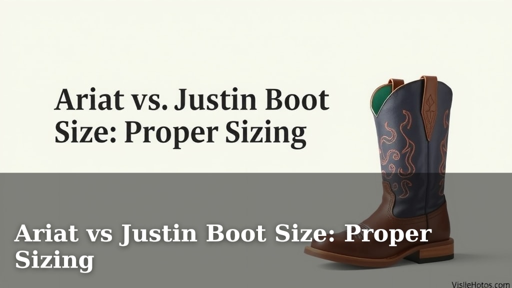 Ariat vs Justin Boot Size: Proper Sizing