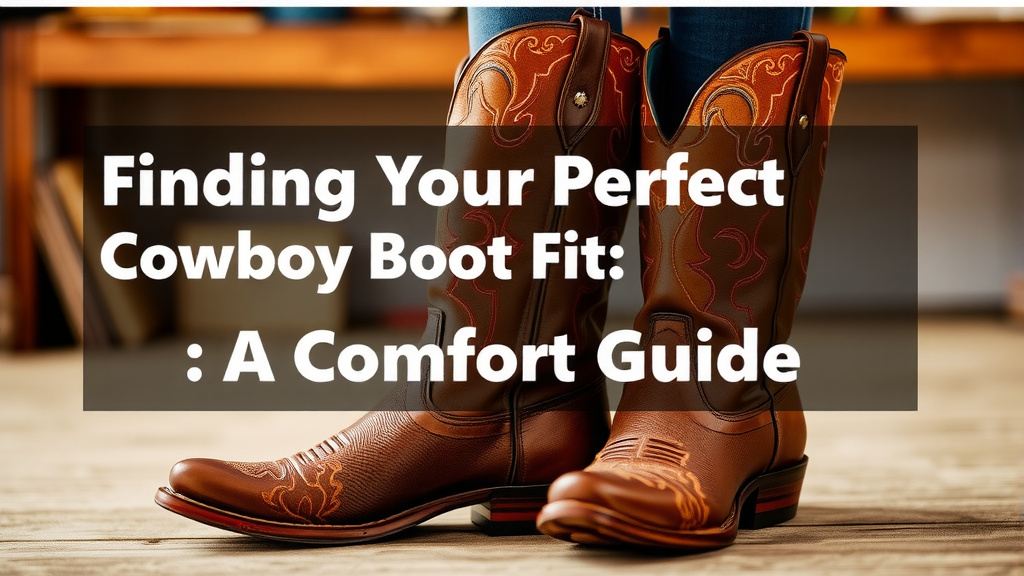 Finding Your Perfect Cowboy Boot Fit: A Comfort Guide