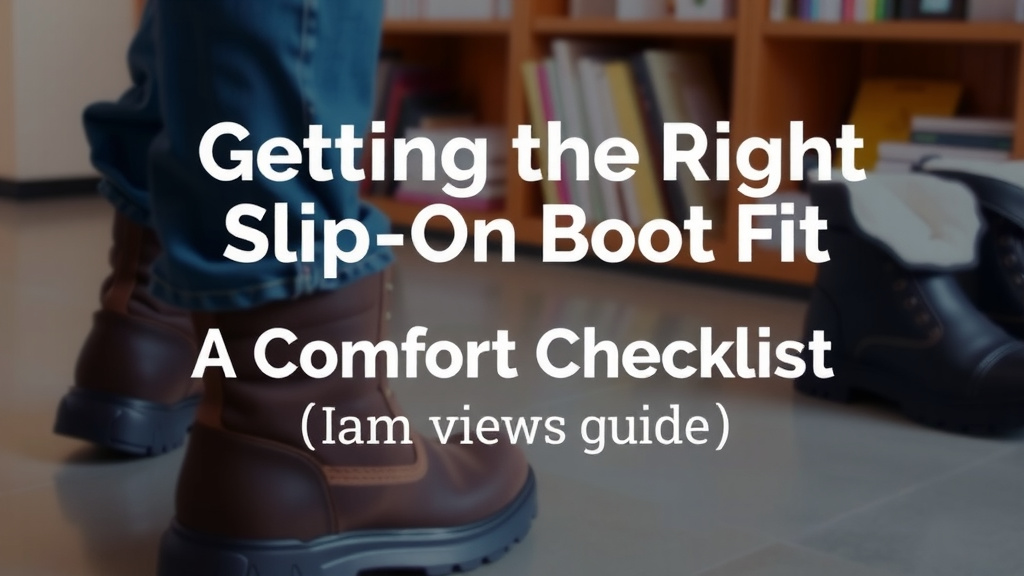 Getting the Right Slip-On Boot Fit: A Comfort Checklist