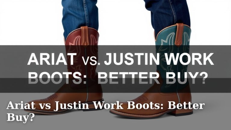 Ariat vs Justin Work Boots: Better Buy?