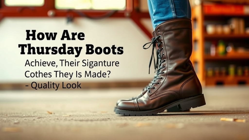 How Thursday Boots Achieve Their Signature Quality Look