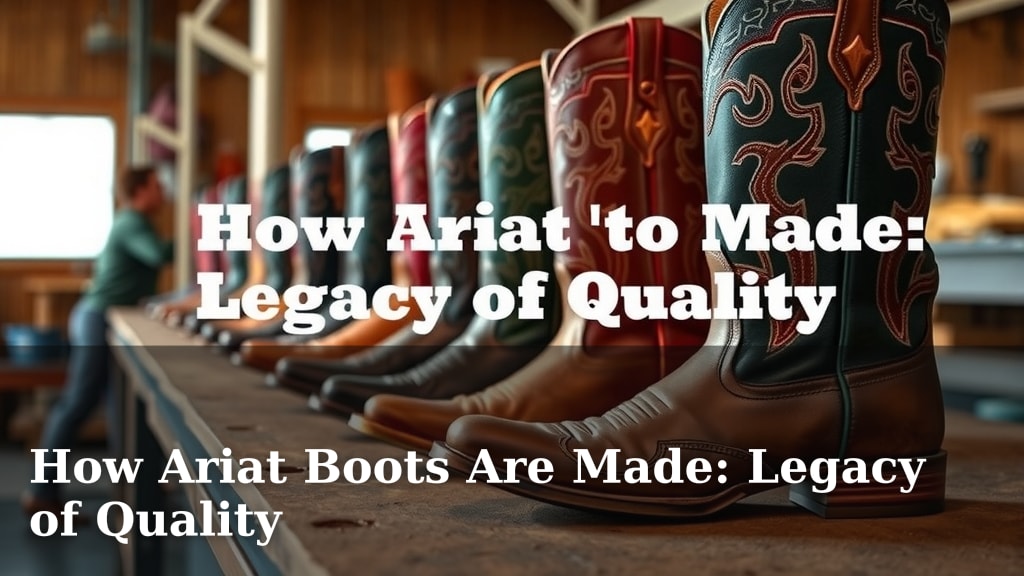 How Ariat Boots Are Made: Legacy of Quality